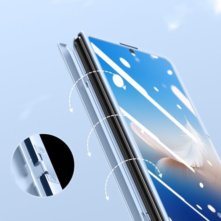 For Honor Magic Vs2 Skin-sensitive Case-film with integral hinge design, showcasing its shockproof features and leather material.